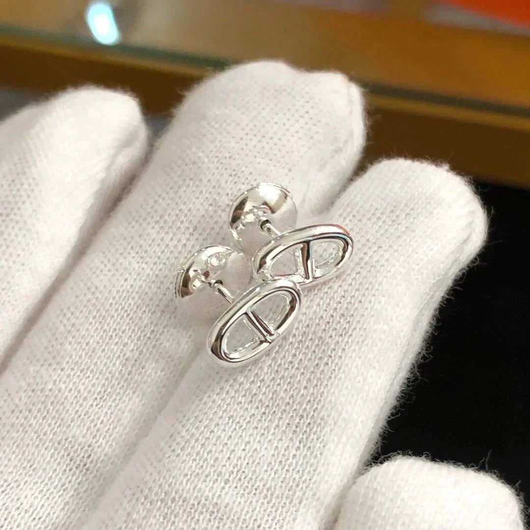 [Solara Jewelry]CHAINE SMALL EARRINGS GOLD AND SILVER