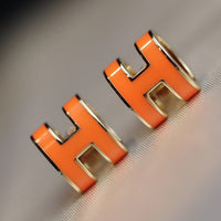 [Solara Jewelry]MINI POP H EARRINGS ORANGE