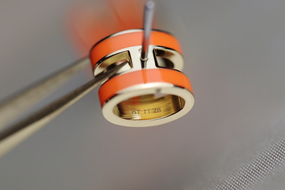 [Solara Jewelry]MINI POP H EARRINGS ORANGE