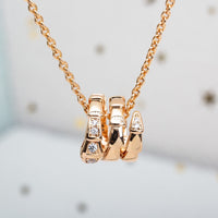 [Solara Jewelry]SERPENTI PINK GOLD NECKLACE DIAMOND