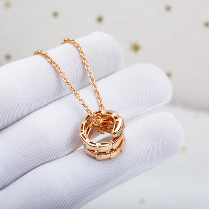 [Solara Jewelry]SERPENTI PINK GOLD NECKLACE DIAMOND