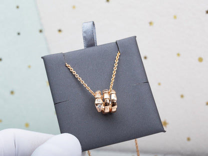 [Solara Jewelry]SERPENTI PINK GOLD NECKLACE DIAMOND