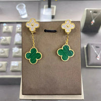 [Solara Jewelry]CLOVER  2 MOTIFS  DIAMOND  EARRINGS (MULTIPLE CHOICESç´