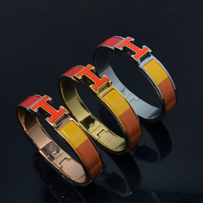 [Solara Jewelry]H BRACELET ORANGE RAINBOW CERAMIC