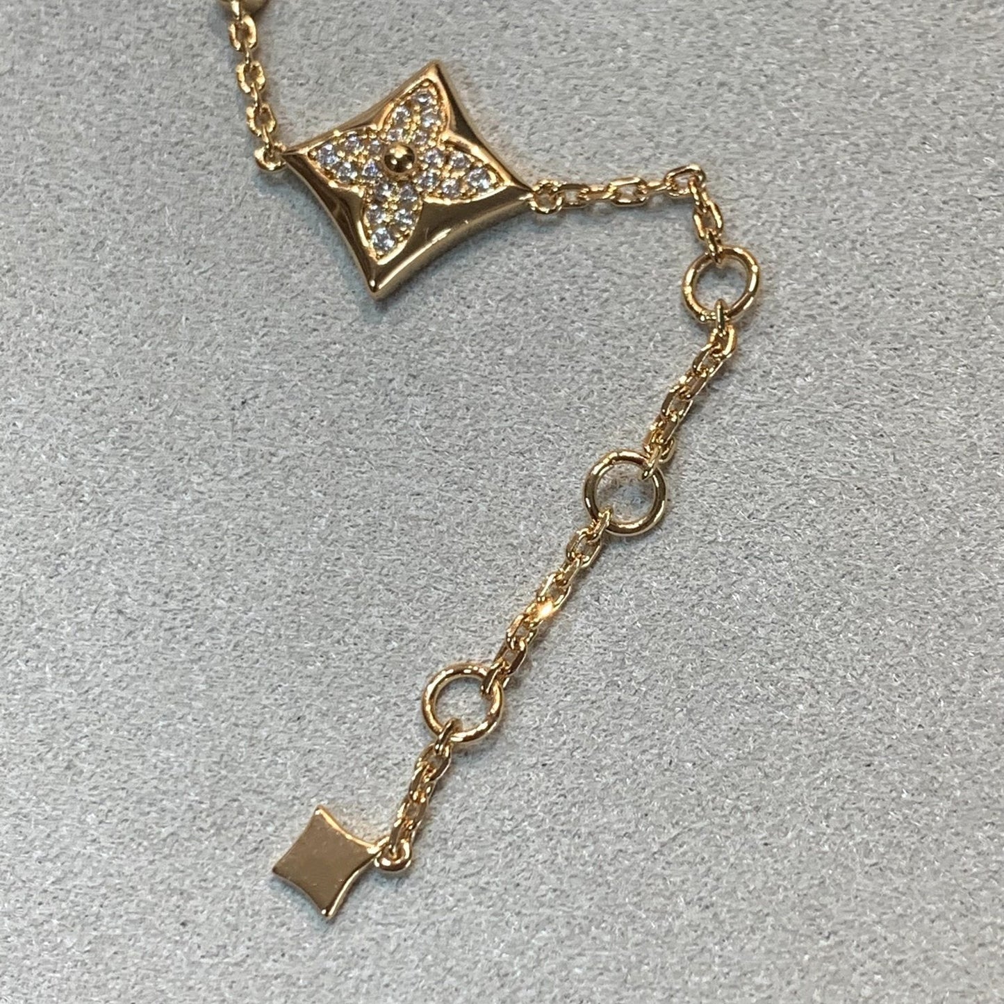 [Solara Jewelry]STAR AND SUN 4 MOTIFS GOLD DIAMONDS BRACELET