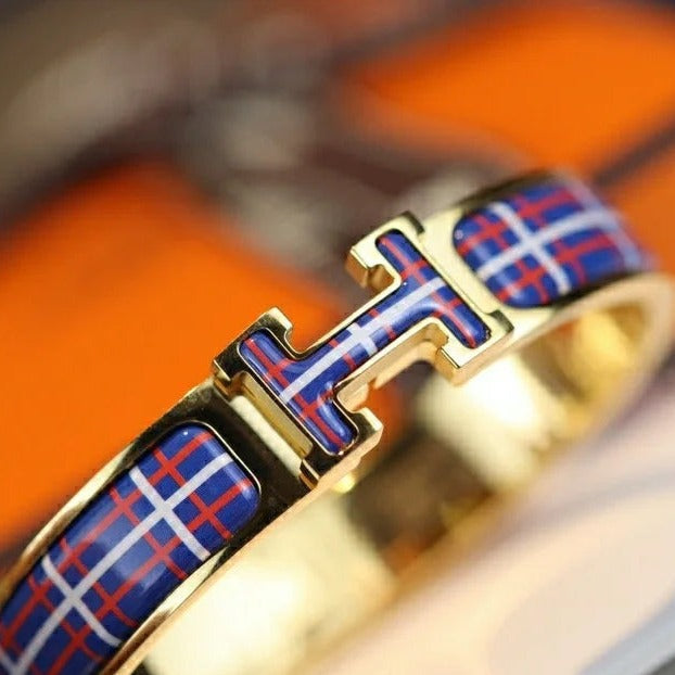 [Solara Jewelry]H TARTAN BRACELET 12MM