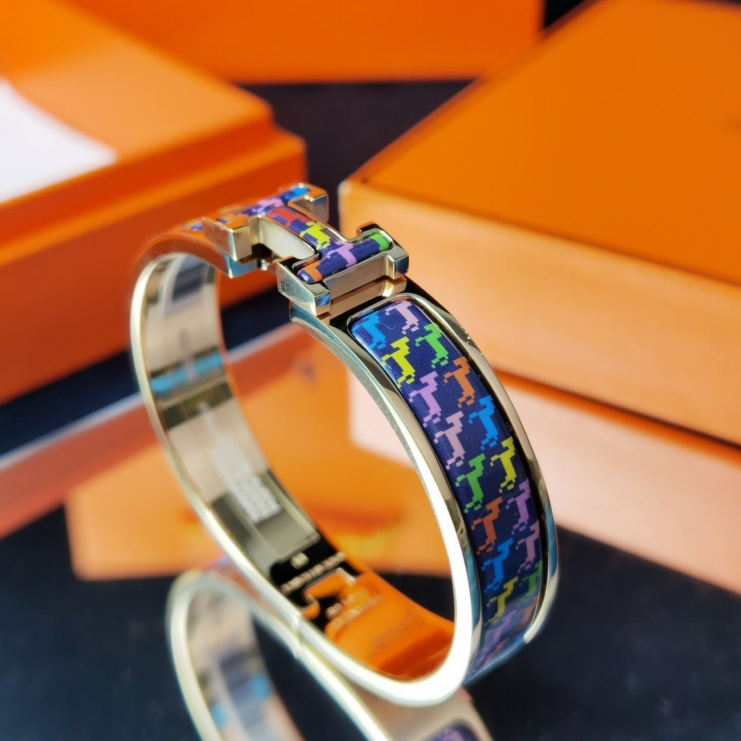 [Solara Jewelry]H HORSE BRACELET 12MM