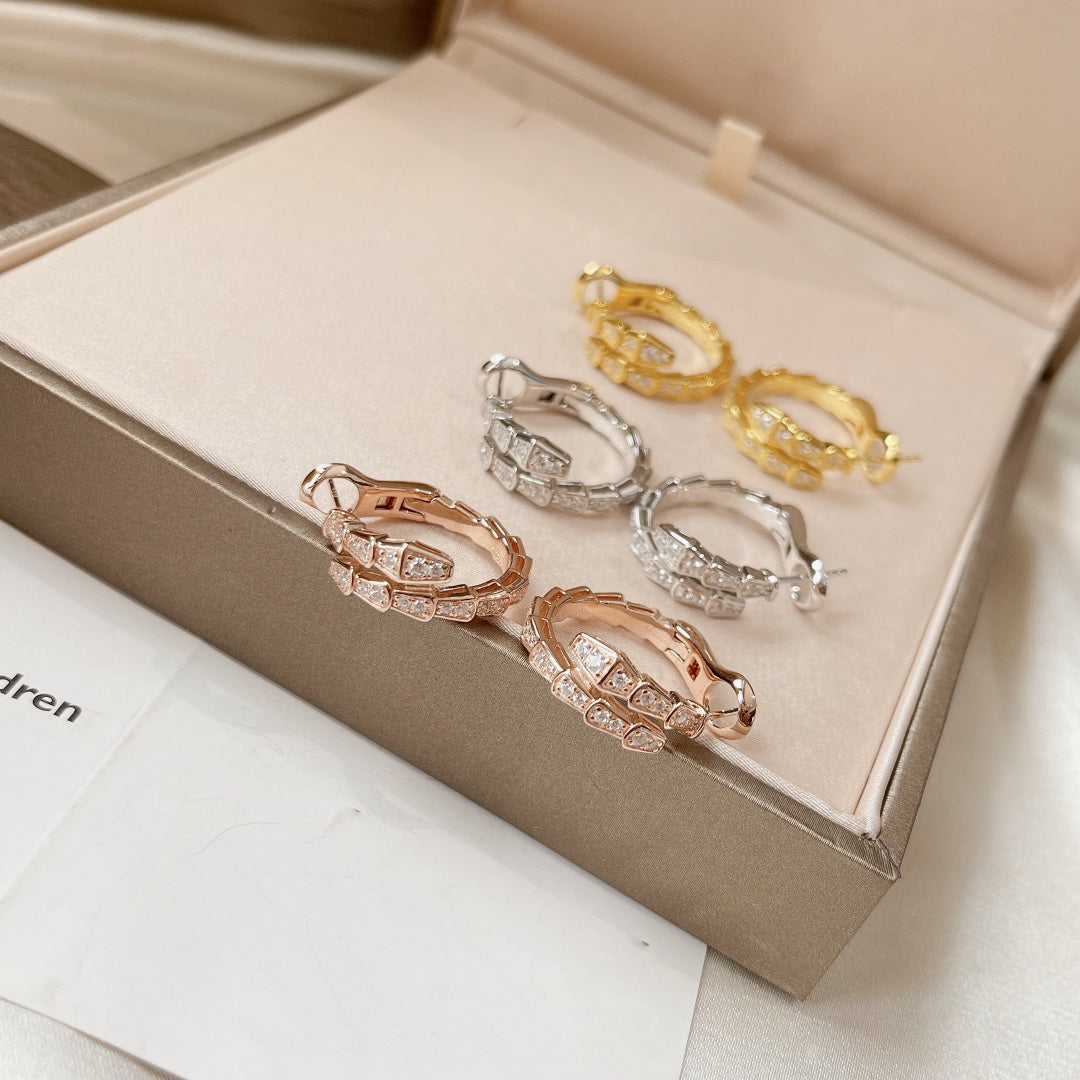 [Solara Jewelry]SERPENTI EARRINGS DIAMOND