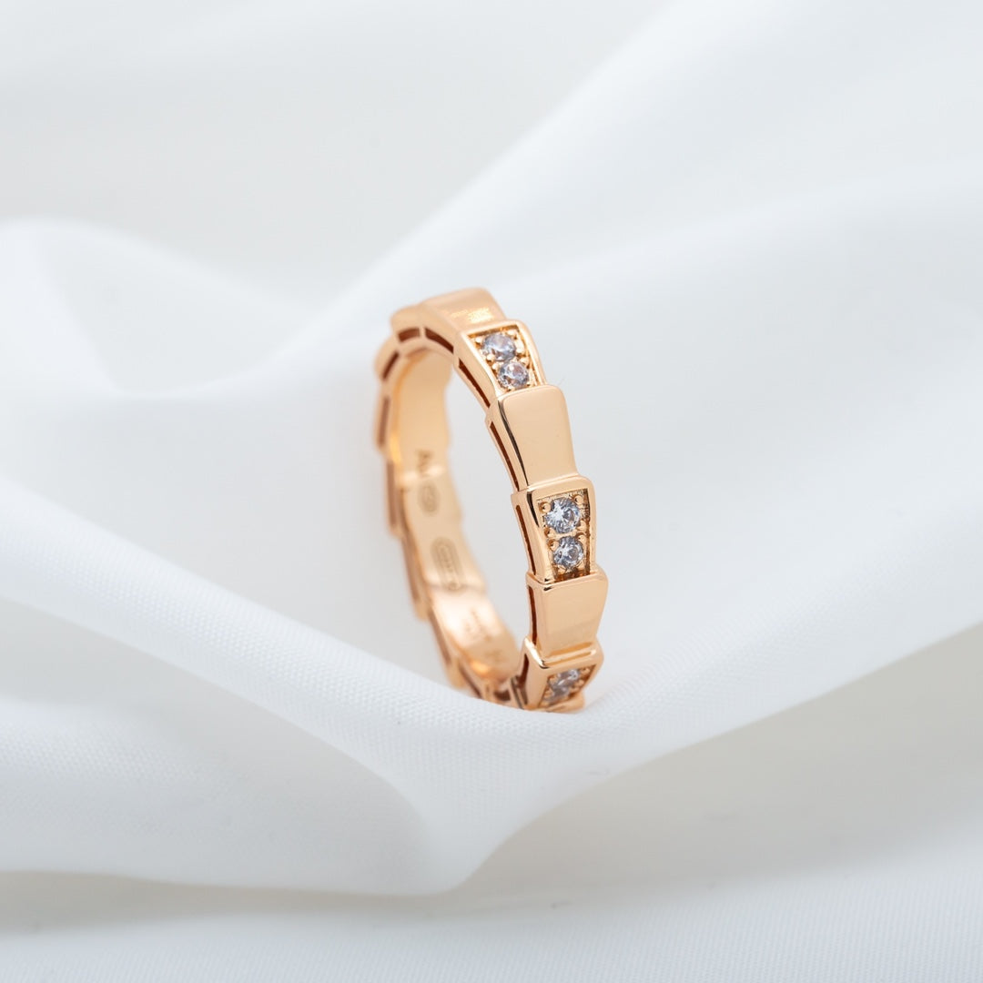 [Solara Jewelry]SERPENTI RING PINK GOLD  3MM