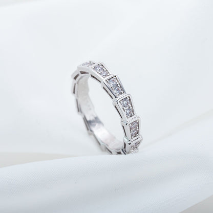 [Solara Jewelry]SERPENTI RING SILVER DIAMOND PAVED 3MM