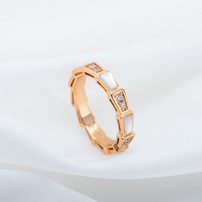 [Solara Jewelry]SERPENTI RING PINK GOLD DIAMOND MOP 3MM