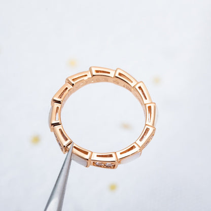 [Solara Jewelry]SERPENTI RING PINK GOLD DIAMOND MOP 3MM