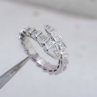 [Solara Jewelry]SERPENTI RING SILVER DIAMOND PAVED 4MM