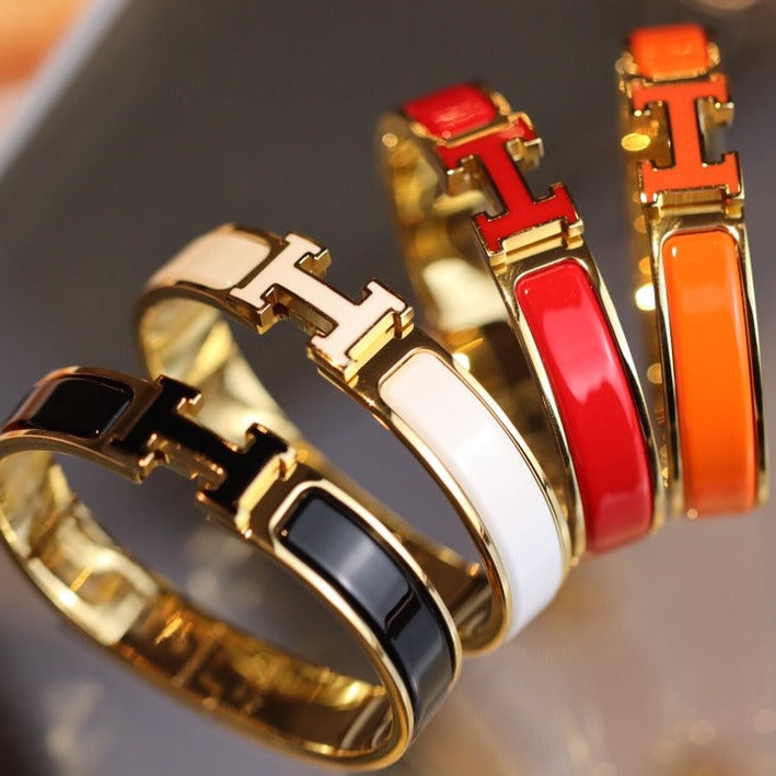 [Solara Jewelry]H BRACELET 12MM GOLD