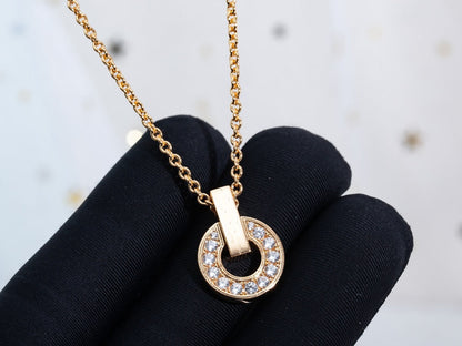 [Solara Jewelry]GARI NECKLACE PINK GOLD DIAMOND