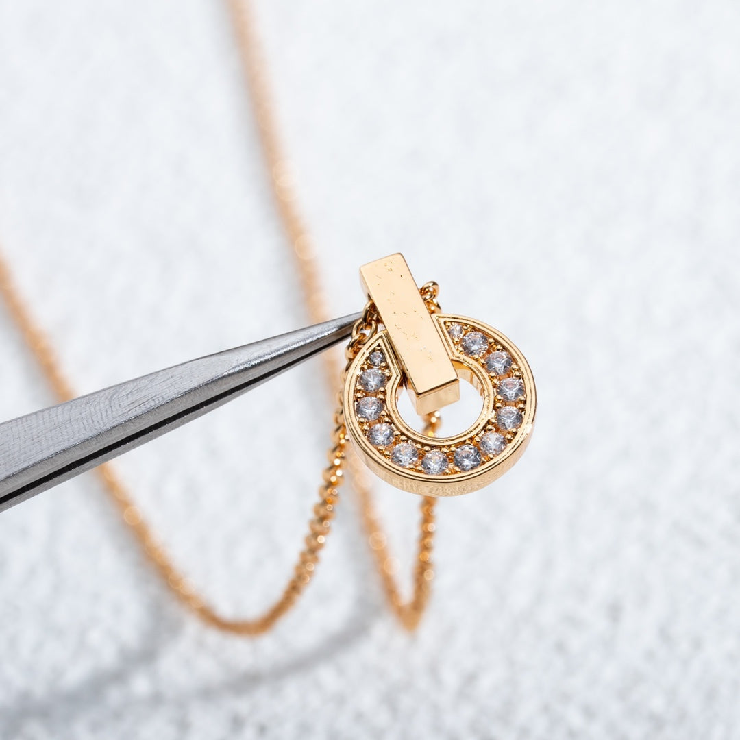 [Solara Jewelry]GARI NECKLACE PINK GOLD DIAMOND