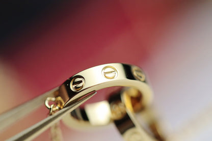 [Solara Jewelry]LOVE NECKLACE DOUBLE RING GOLD