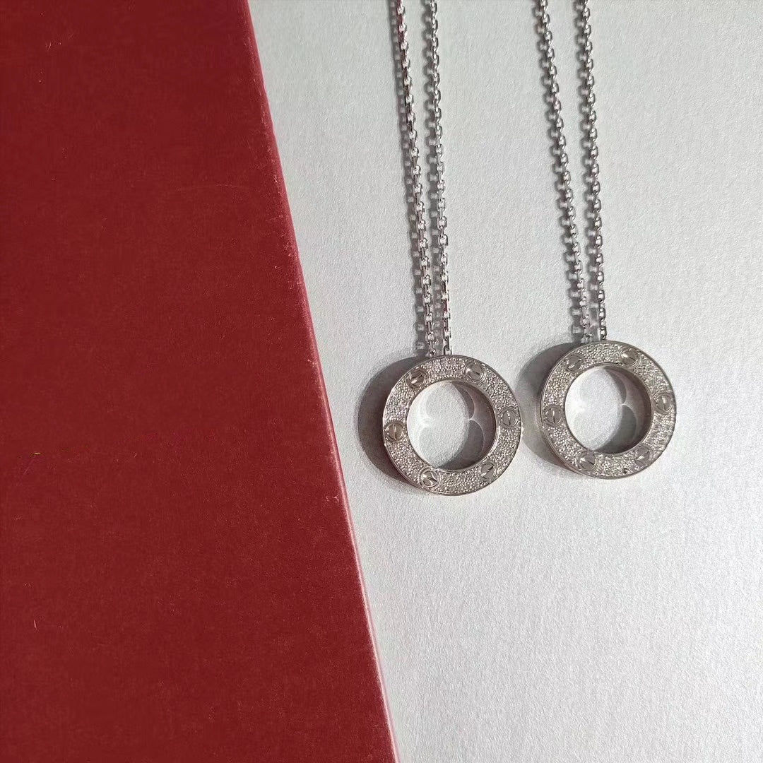 [Solara Jewelry]LOVE NECKLACE ADJUSTABLE SILVER