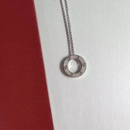 [Solara Jewelry]LOVE NECKLACE ADJUSTABLE SILVER
