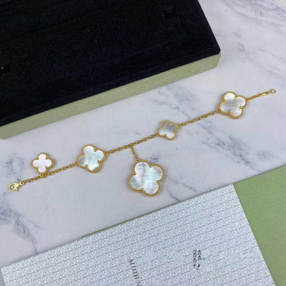 [Solara Jewelry]MAGIC CLOVER MOP GOLD BRACELET 5 MOTIFS