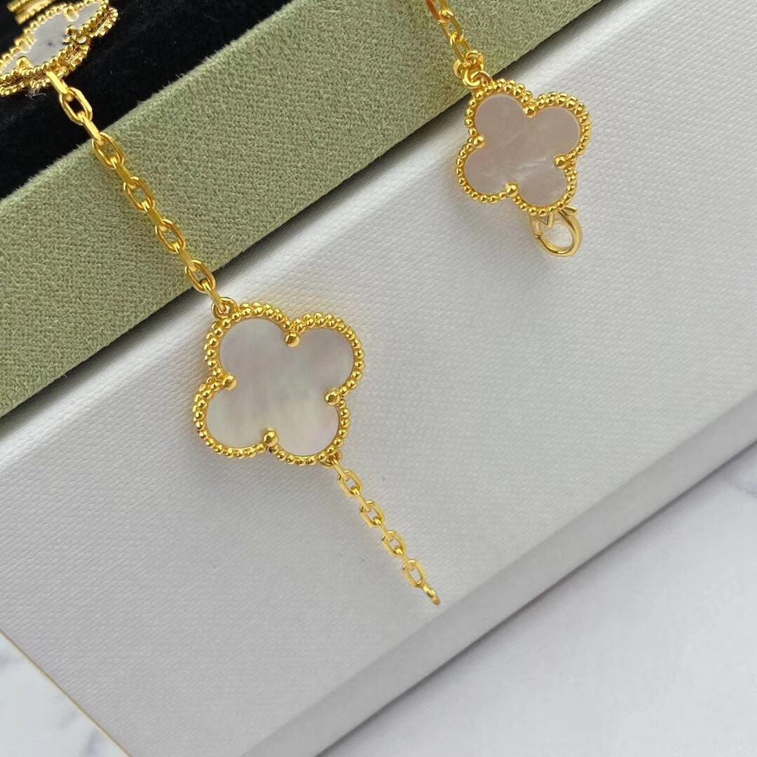 [Solara Jewelry]MAGIC CLOVER MOP GOLD BRACELET 5 MOTIFS