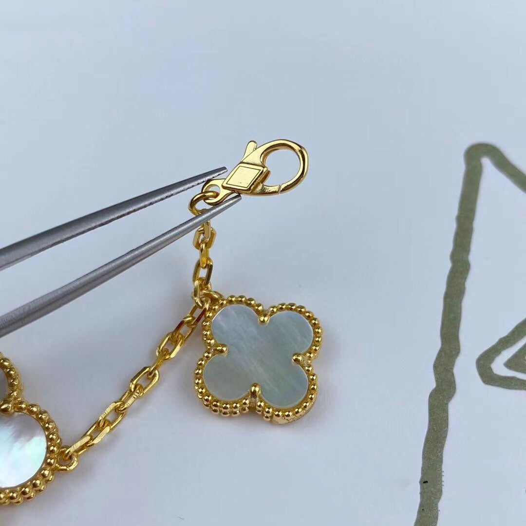 [Solara Jewelry]MAGIC CLOVER MOP GOLD BRACELET 5 MOTIFS