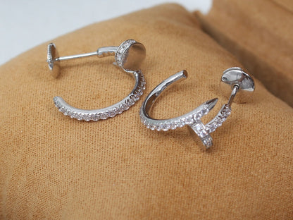 [Solara Jewelry]JUSTE EARRINGS 12.75MM SILVER DIAMOND
