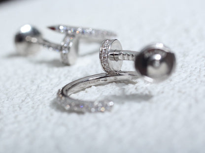 [Solara Jewelry]JUSTE EARRINGS 12.75MM SILVER DIAMOND