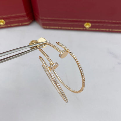 [Solara Jewelry]JUSTE EARRINGS FULL DIAMONDS 1.8MM