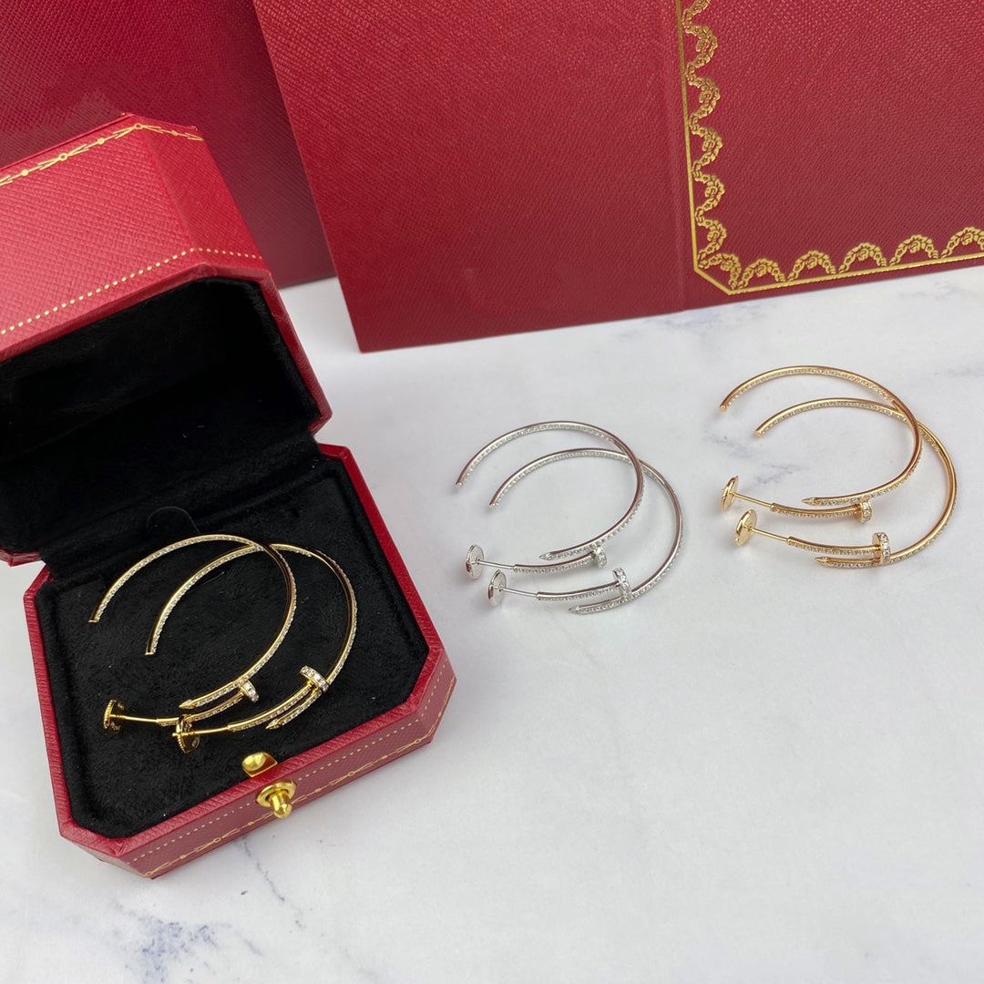 [Solara Jewelry]JUSTE EARRINGS FULL DIAMONDS 1.8MM