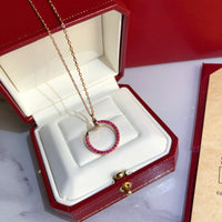[Solara Jewelry]JUSTE NECKLACE GOLD RED DIAMONDS