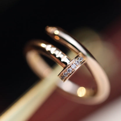 [Solara Jewelry]JUSTE RING 2.65MM PINK GOLD DIAMOND