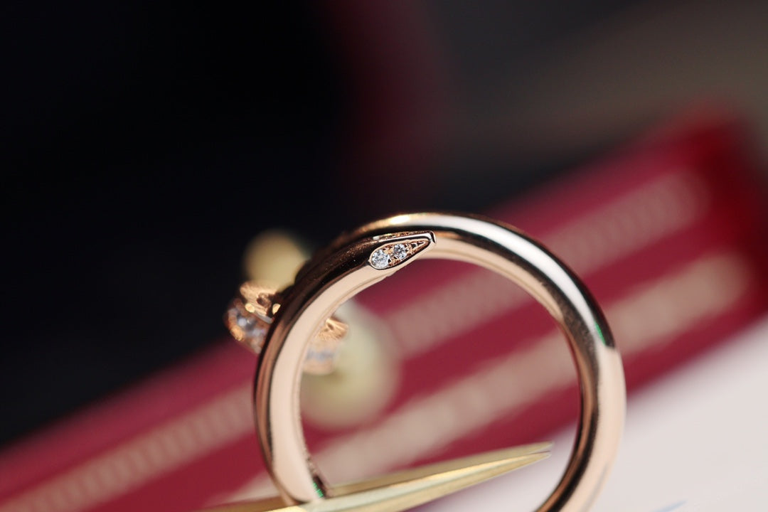 [Solara Jewelry]JUSTE RING 2.65MM PINK GOLD DIAMOND