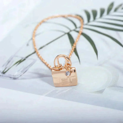 [Solara Jewelry]AMULETTE PEDANT ROSE GOLD NECKLACE