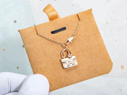 [Solara Jewelry]AMULETTE PEDANT ROSE GOLD NECKLACE