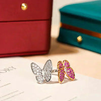 [Solara Jewelry]TWIN BUTTERFLY DIAMOND RING