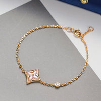 [Solara Jewelry]STAR 1 DIAMOND PINK GOLD BRACELET