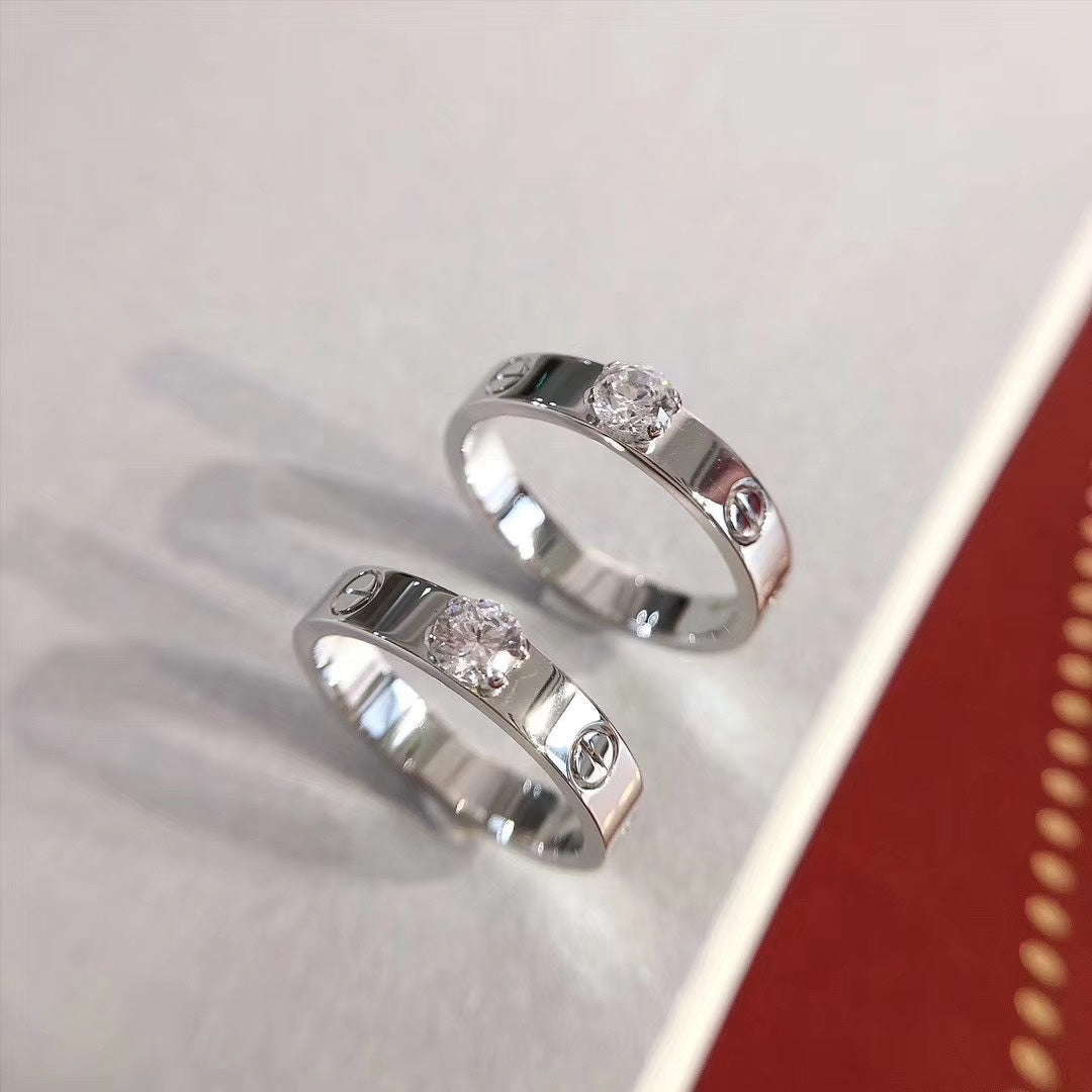 [Solara Jewelry]LOVE RING 3.6MM 1 BIG DIAMOND