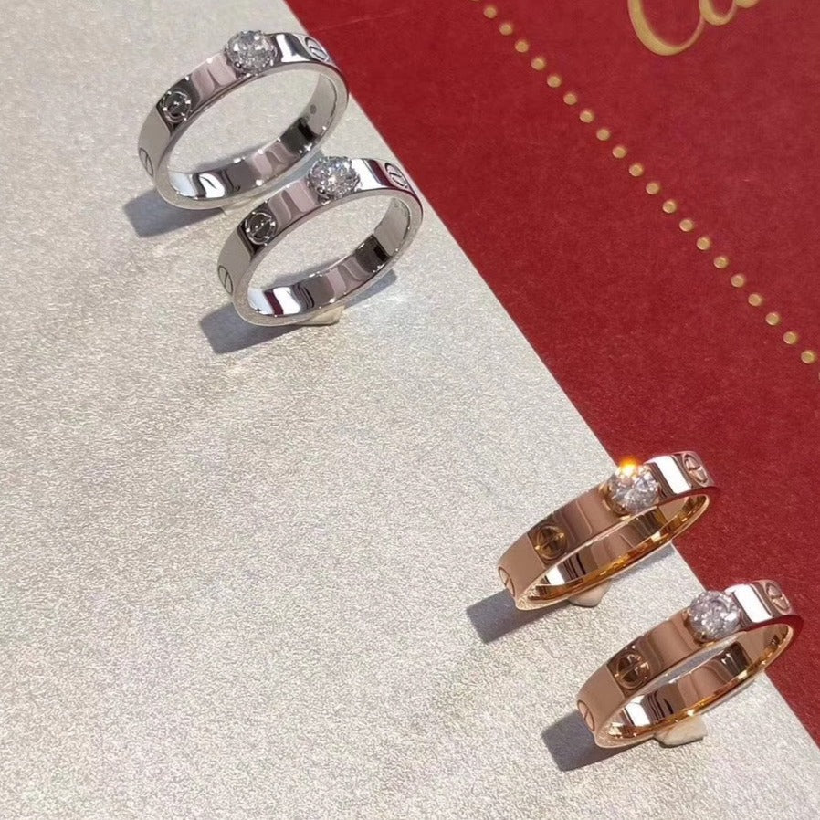 [Solara Jewelry]LOVE RING 3.6MM 1 BIG DIAMOND