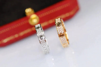 [Solara Jewelry]LOVE RING 3.6MM DIAMOND PAVED