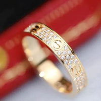 [Solara Jewelry]LOVE RING 3.6MM DIAMOND PAVED