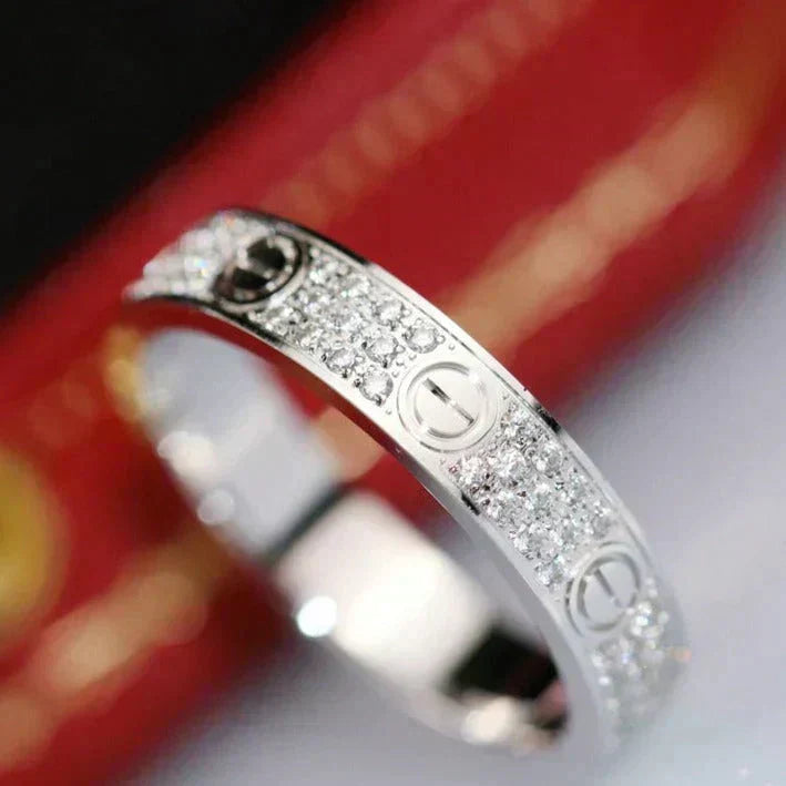 [Solara Jewelry]LOVE RING 3.6MM DIAMOND PAVED