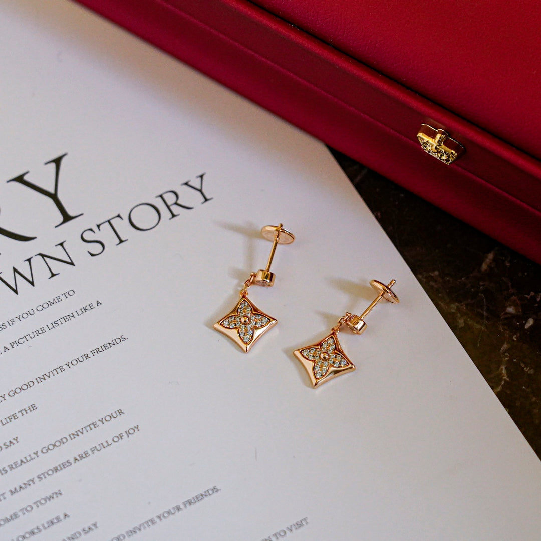 [Solara Jewelry]STAR DIAMONDS EARRINGS GOLD