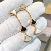 [Solara Jewelry]DREAM EARRINGS 3 MOTIFS ONYX MOP PINK GOLD