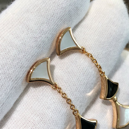[Solara Jewelry]DREAM EARRINGS 3 MOTIFS ONYX MOP PINK GOLD
