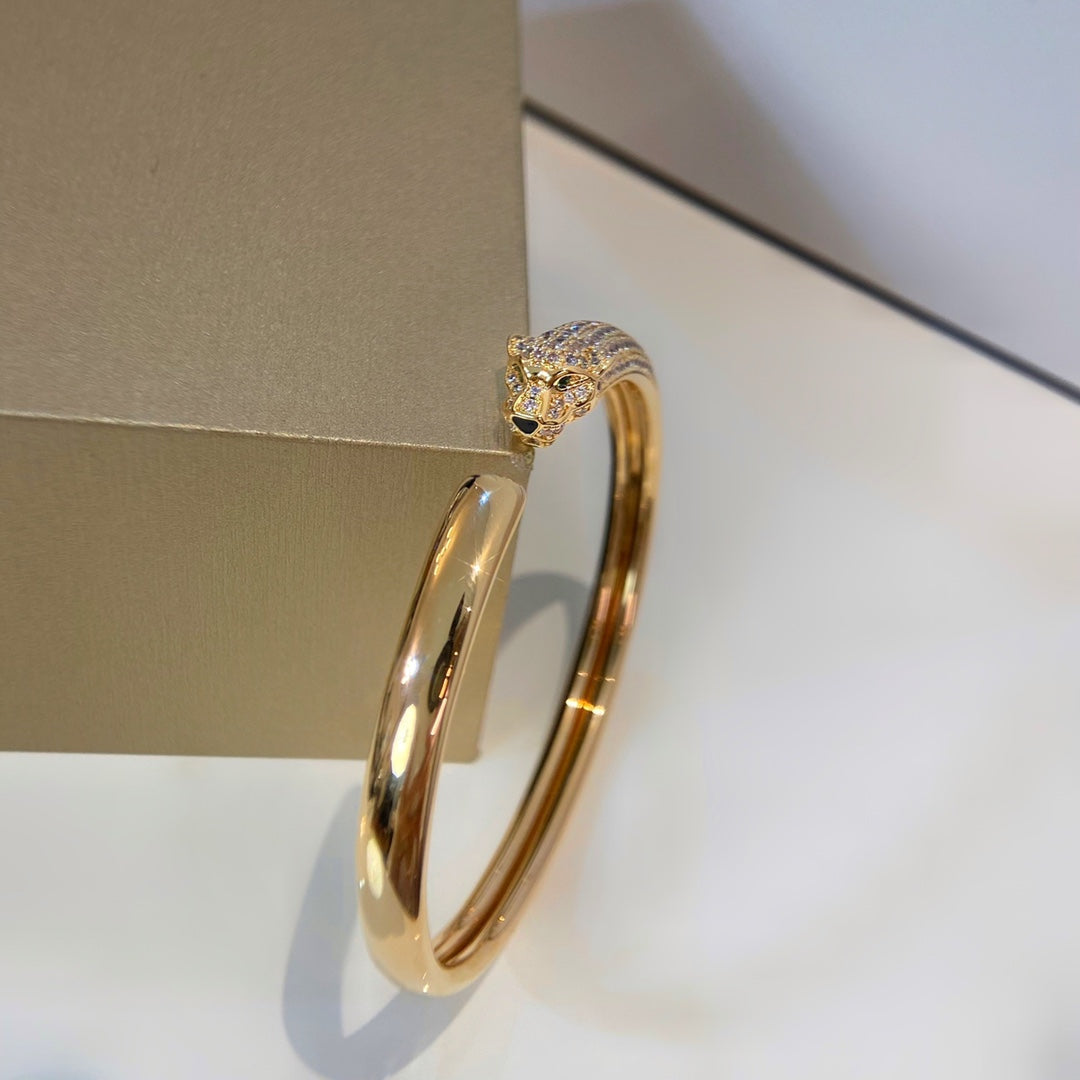 [Solara Jewelry]PANTHERE GOLD DIAMOND OPEN BRACELET