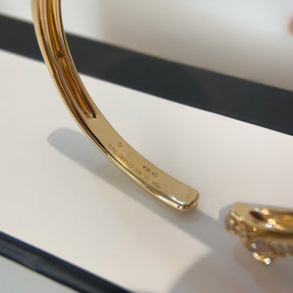 [Solara Jewelry]PANTHERE GOLD DIAMOND OPEN BRACELET