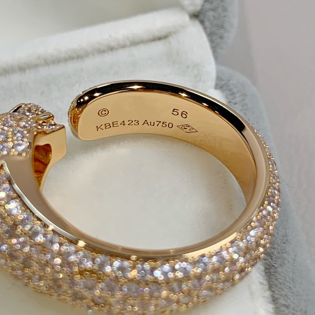 [Solara Jewelry]PANTHERE PINK GOLD DIAMOND RING