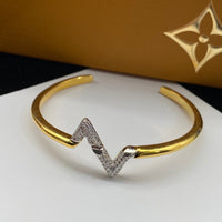 [Solara Jewelry]VOLTE UPSITE DOWN DIAMOND GOLD OPEN BRACELET
