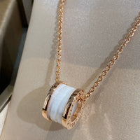 [Solara Jewelry]ZERO 1 WEISSE KERAMIK ROSE GOLD HALSKEtte